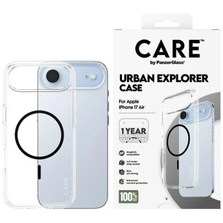 Etui CARE by PanzerGlass Flagship Urban Explorer w. Black MagSafe na iPhone Air - przezroczyste