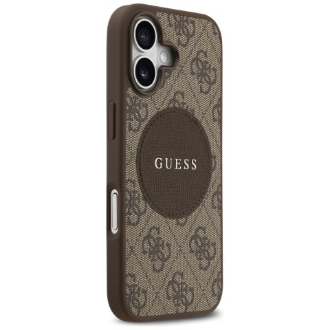 Etui Guess 4G Circle Classic Logo MagSafe na iPhone 17 - brązowe