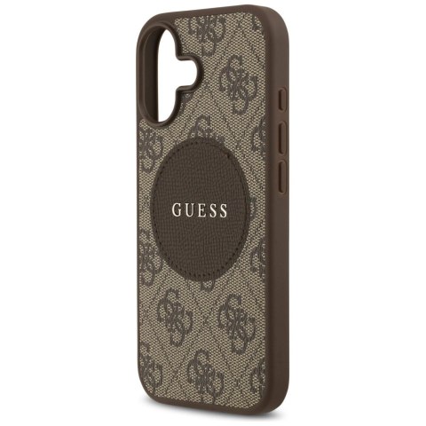 Etui Guess 4G Circle Classic Logo MagSafe na iPhone 17 - brązowe