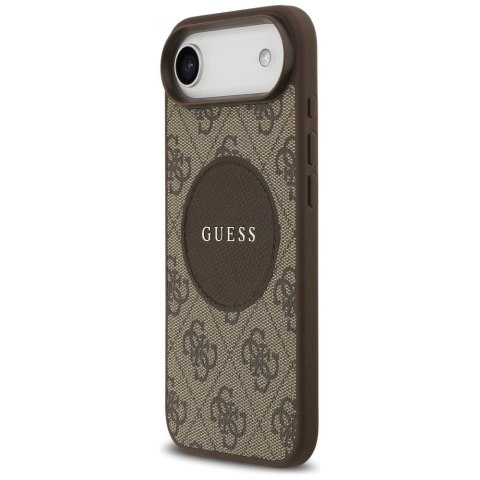 Etui Guess 4G Circle Classic Logo MagSafe na iPhone Air - brązowe
