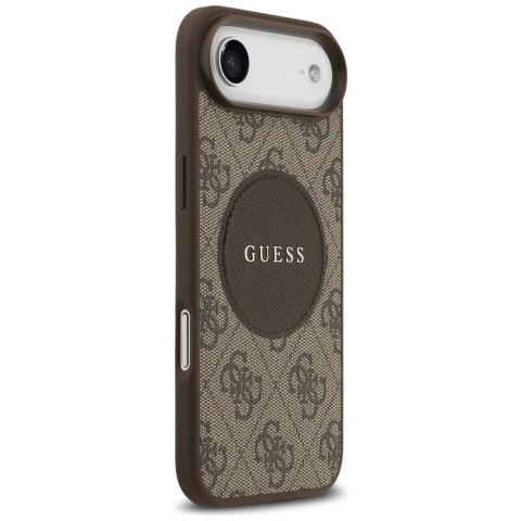 Etui Guess 4G Circle Classic Logo MagSafe na iPhone Air - brązowe