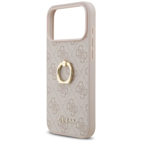 Etui Guess 4G Ring Stand na iPhone 17 Pro Max - różowe