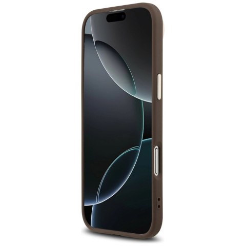 Etui Guess 4G Triangle Logo MagSafe na iPhone Air brązowy - złote