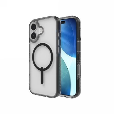 Etui ZAGG Santa Cruz Snap MagSafe na iPhone 17 - przezroczysto-czarne