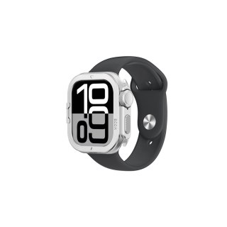 Etui metalowe AMAZINGTHING Titan Pro na Apple Watch 11 46mm aluminiowe - srebrne