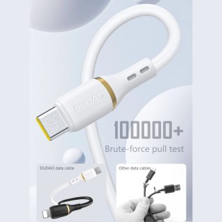 Kabel Dudao L25C USB-C - USB-C silikonowy 60W 1m - biały