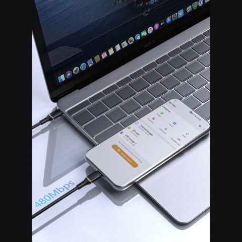 Kabel Dudao L25C USB-C - USB-C silikonowy 60W 1m - biały
