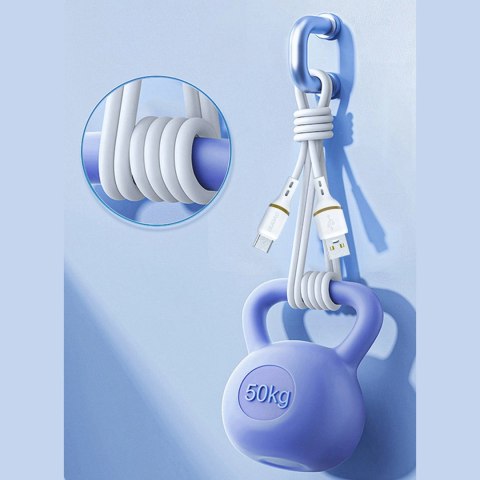 Kabel Dudao L25T USB-A - USB-C silikonowy 5A 1m - biały