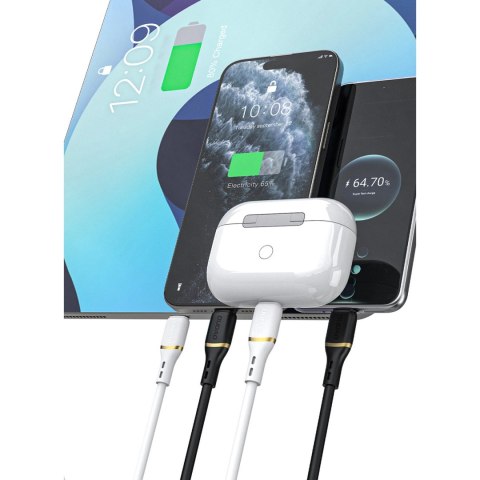 Kabel Dudao L25T USB-A - USB-C silikonowy 5A 1m - biały