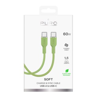 Kabel Puro ICON USB-C - USB-C 1,5m - zielony