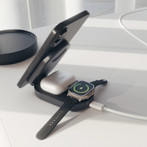 Stacja ładująca SBS składana 3w1 bezprzewodowa QI2 MFI - Made for iPhone - czarna Stacja ładująca SBS składana 3w1 bezprzewodowa QI2 MFI - Made for iPhone - czarna