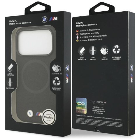 Etui BMW M FW Metal Logo MagSafe na iPhone 17 Pro - czarne