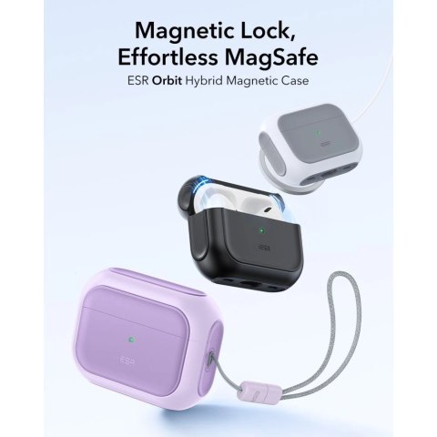 Etui ESR Orbit Halolock MagSafe na AirPods Pro - fioletowe