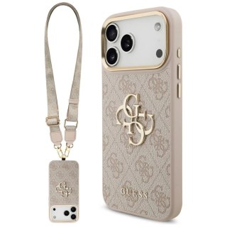 Etui Guess 4G Big 4G Classic Logo Big Strap Metal Buttons na iPhone 17 Pro Max - różowe