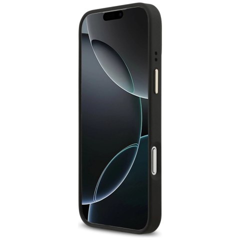 Etui Guess 4G Srtass Logo & Big Strap Metal Buttons MagSafe na iPhone 17 Pro Max - czarne