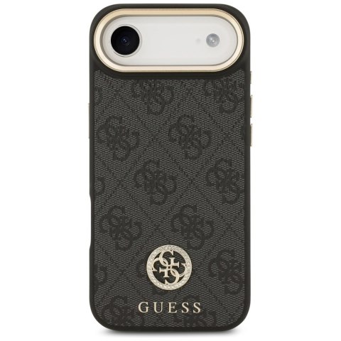 Etui Guess 4G Strass Logo & Big Strap Metal Buttons MagSafe na iPhone Air - czarne