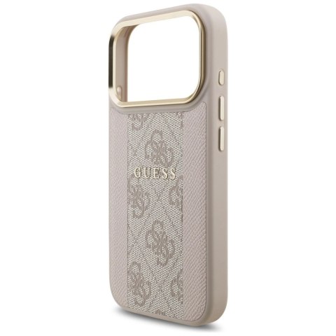 Etui Guess 4G Stripe MagSafe na iPhone 17 Pro - różowe