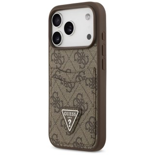Etui Guess 4G nauble Card Triangle na iPhone 17 Pro - brązowe