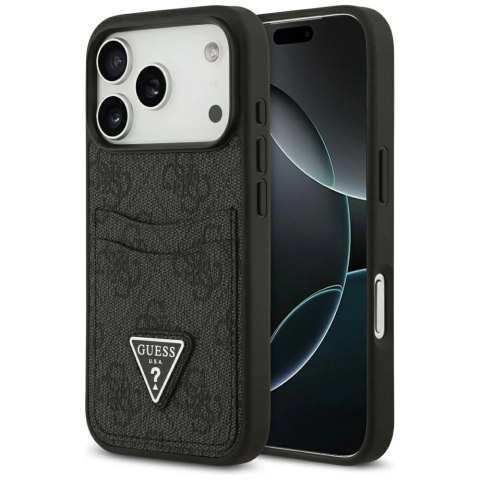 Etui Guess 4G nauble Card Triangle na iPhone 17 Pro - czarne