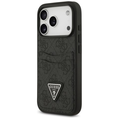 Etui Guess 4G nauble Card Triangle na iPhone 17 Pro - czarne