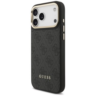 Etui Guess 4G z portfelem Magsafe na iPhone 17 Pro Max - czarne