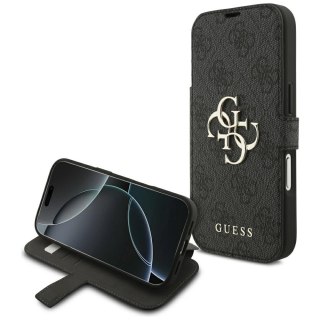 Etui Guess Book 4G Metal Logo na iPhone 17 Pro - czarne