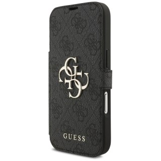 Etui Guess Book 4G Metal Logo na iPhone 17 Pro - czarne