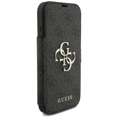 Etui Guess Book 4G Metal Logo na iPhone 17 Pro - czarne