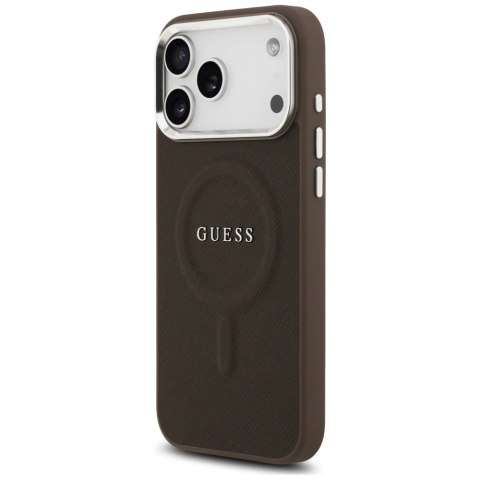 Etui Guess Classic Logo MagSafe do iPhone 17 Pro - brązowe