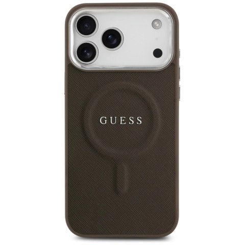 Etui Guess Classic Logo MagSafe do iPhone 17 Pro - brązowe