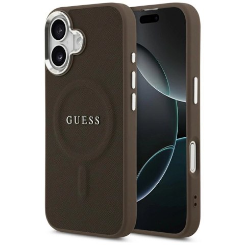 Etui Guess Classic Logo MagSafe do iPhone 17 -brązowe