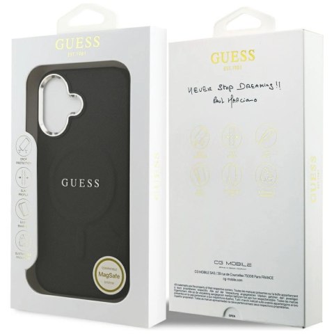 Etui Guess Classic Logo MagSafe do iPhone 17 -czarne