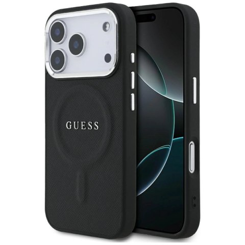 Etui Guess Classic Logo MagSafe na iPhone 17 Pro - czarne