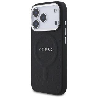 Etui Guess Classic Logo MagSafe na iPhone 17 Pro - czarne