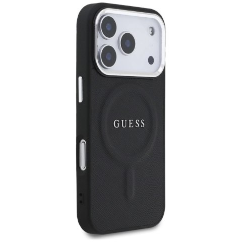 Etui Guess Classic Logo MagSafe na iPhone 17 Pro - czarne