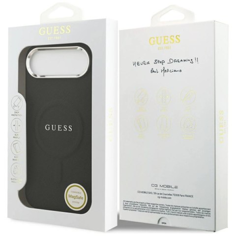 Etui Guess Classic Logo MagSafe na iPhone Air - czarne