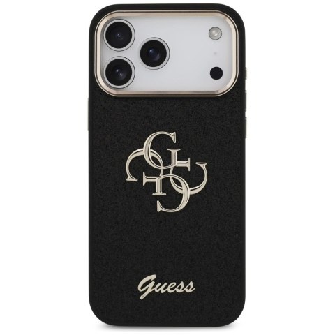 Etui Guess Fixed Glitter Big 4G Metal Frame na iPhone 17 Pro Max - czarne