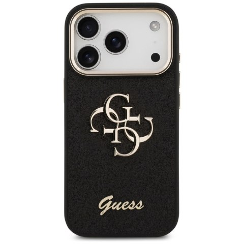 Etui Guess Fixed Glitter Big 4G Metal Frame na iPhone 17 Pro -czarne