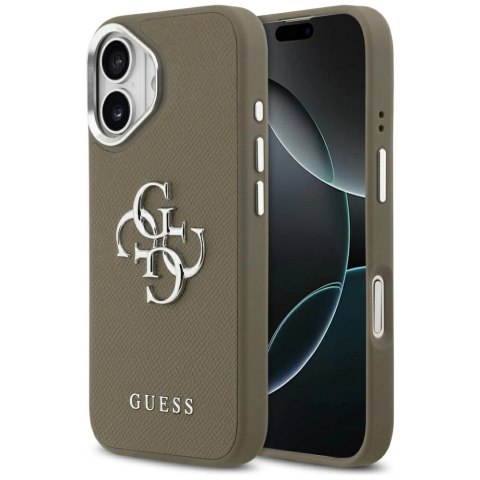 Etui Guess Grained Big 4G Classic Logo na iPhone 17 - brązowe