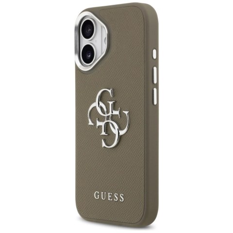 Etui Guess Grained Big 4G Classic Logo na iPhone 17 - brązowe