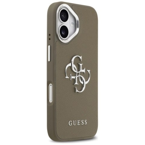 Etui Guess Grained Big 4G Classic Logo na iPhone 17 - brązowe