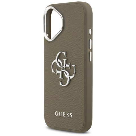 Etui Guess Grained Big 4G Classic Logo na iPhone 17 - brązowe