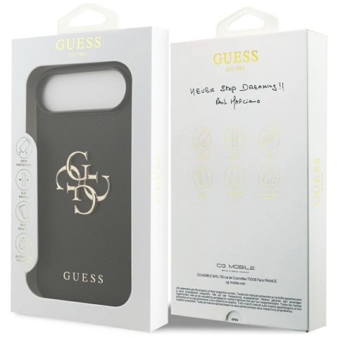 Etui Guess Grained Big 4G & Classic Logo na iPhone Air - czarne