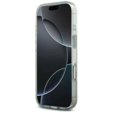 Etui Guess IML Flower & Tonal Circle MagSafe na iPhone 17 Pro - zielone