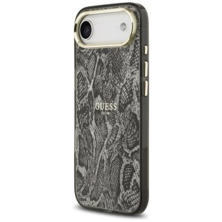Etui Guess Python Pattern MagSafe na iPhone Air - czarne