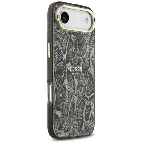 Etui Guess Python Pattern MagSafe na iPhone Air - czarne