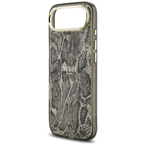 Etui Guess Python Pattern MagSafe na iPhone Air - czarne