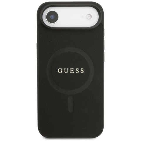 Etui Guess Saffiano Classic Logo MagSafe na iPhone Air - czarne