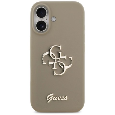 Etui Guess Silicone Big 4G Script na iPhone 17 - brązowe