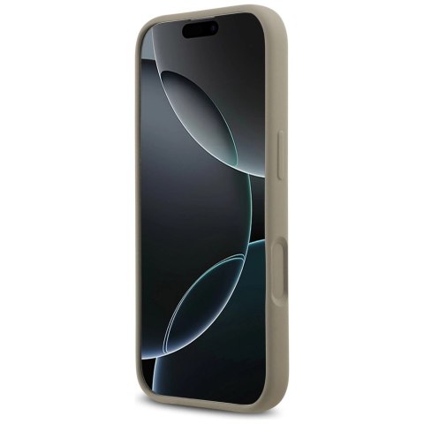 Etui Guess Silicone Big 4G Script na iPhone 17 - brązowe